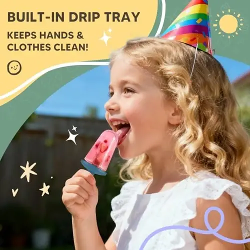 Popsikel qolip to'plami 4 dona Uy qurilishi silikonli popsikel tayyorlagich Oson chiqariladigan muzqaymoq qoliplari Qayta foydalanish mumkin bo'lgan DIY pop qoliplari (ko'k, muzli klassik pops) - 3