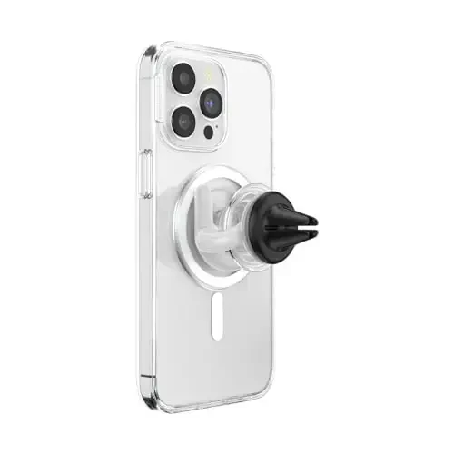 PopSockets Phone Mount for Car, Car Vent Phone Mount - White - 4