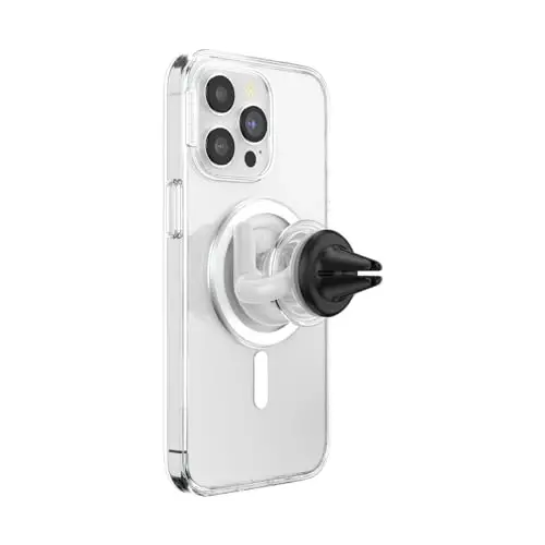 PopSockets Phone Mount for Car, Car Vent Phone Mount - White - 4