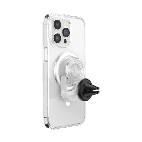 PopSockets Phone Mount for Car, Car Vent Phone Mount - White - 5