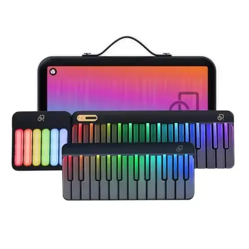 Popupiano Smart Piano Keyboard,59-Key Digital Piano for Beginners,Rainbow LED Lights&Free Apps,256 Voices,100+ Auto Chords,MIDI Support,Portable Piano Keyboard,Gift for Birthdays or Holidays - 4