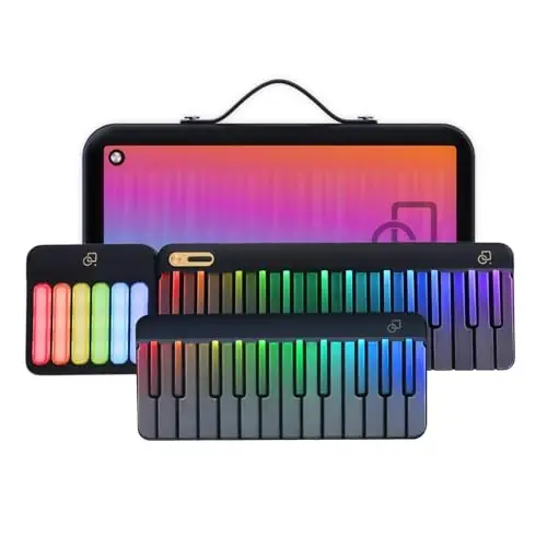 PopuPiano Smart Piano Keyboard with Speakers, Expandable Full keys Interactive Music Sheet Rainbow Light Keys, Lessons, 256 Tones Chords, MIDI Controller, Weighted Keys Sustain Pedal Jack/Audio Input - 4