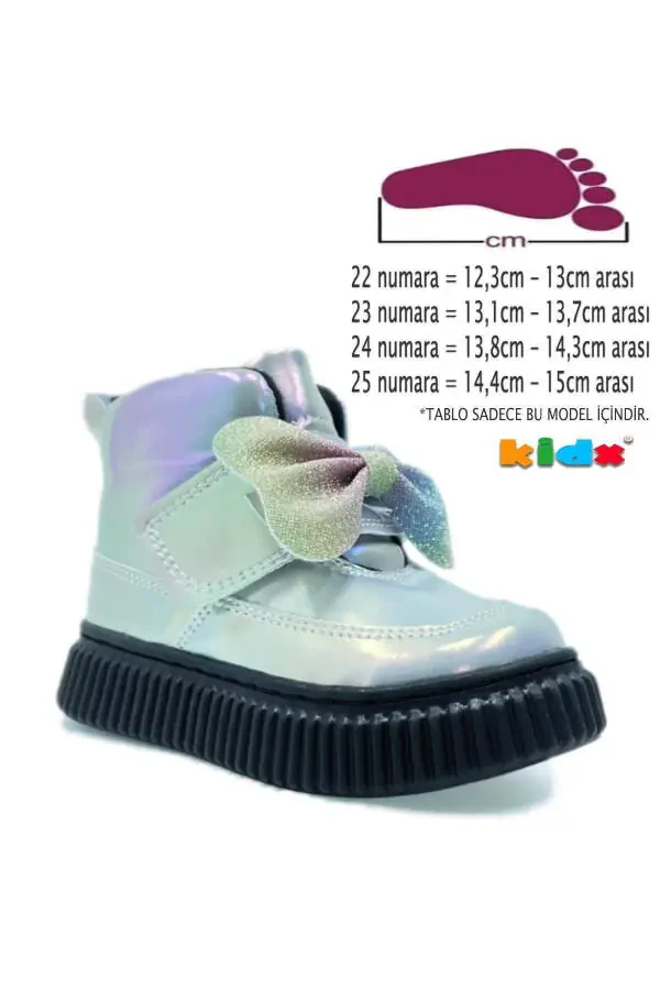 Popy Bowtie Orthopedic Girl Baby Boot Hologram - 2