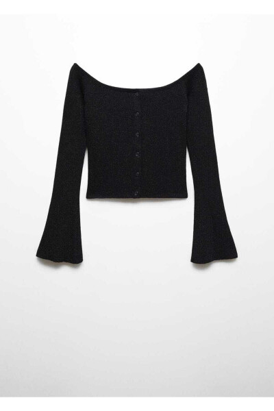 Porlab turgan ochiq yelkali kardigan - 3