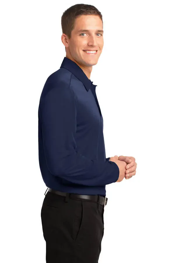 Port Authority ® Silk Touch Performance Long Sleeve Polo. K540LS- - 3