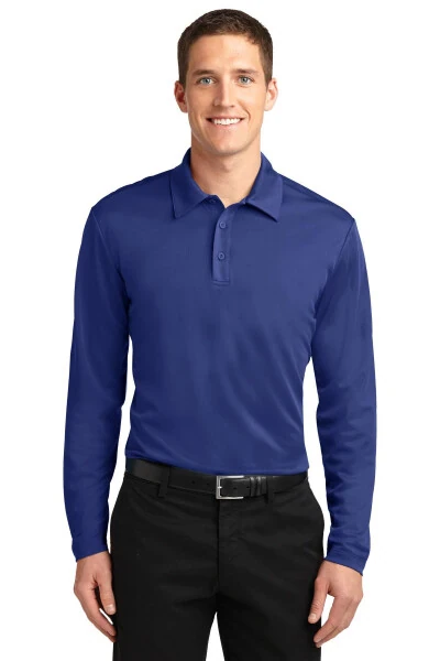 Port Authority Men's Silk Touch Performance Long Sleeve Polo - Modazone (1)