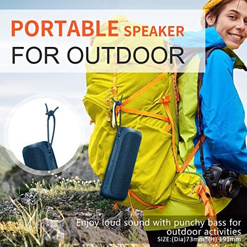 Portable Bluetooth Speaker, IPX7 Waterproof Wireless Bluetooth Speaker, Bassboom Technology, 25W Loud Stereo Sound, LED Light with TWS Pairing, 16H Playtime for Home and Outdoor - Blue - 5