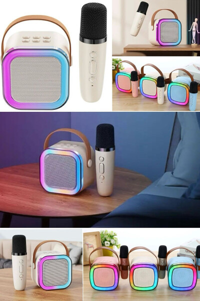 Portable Bluetooth Speaker Wireless Karaoke Christmas Music Fun Bluetooth Speaker with Microphone - 6