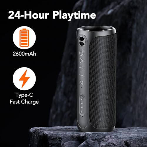 Portable Bluetooth Speakers, IPX7 Waterproof Speaker Bluetooth Wireless, 20W Loud Stereo Sound, 24H Playtime, RGB Lights, Double Pairing, Bluetooth 5.3 Wireless Speaker for Travel Outdoor Home Party - 10