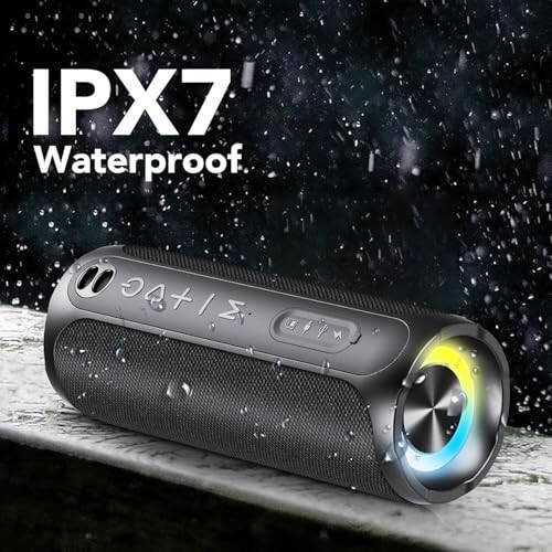 Portable Bluetooth Speakers, IPX7 Waterproof Speaker Bluetooth Wireless, 20W Loud Stereo Sound, 24H Playtime, RGB Lights, Double Pairing, Bluetooth 5.3 Wireless Speaker for Travel Outdoor Home Party - 3