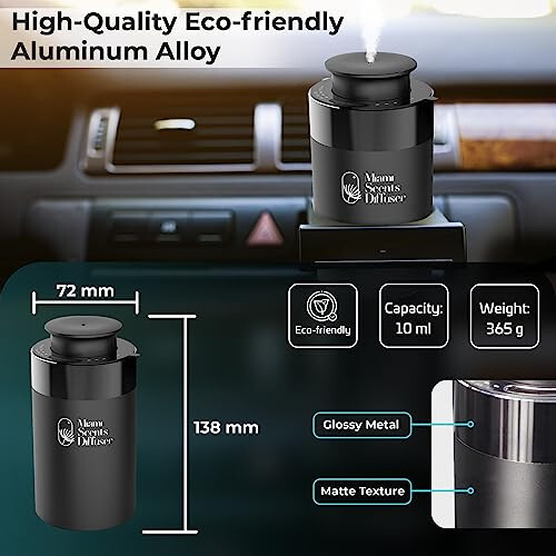 Portable & Car Diffuser + Sandalwood Essential Oil Included, Elevate Your Driving with Our Car Diffuser for Essential Oils, Car Diffuser Air Freshener, Waterless Diffusers and Car Essential Oil Diffuser. - 7