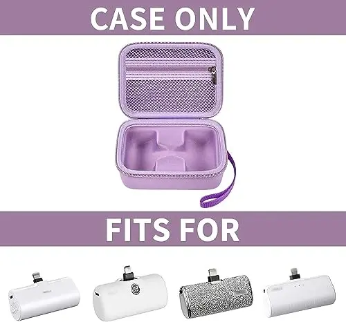 Portable Charger Power Bank Case for 2PCS Swyop/for Feob/for Charmast/for JEJILL/for LanLuk/for VEGER/for iWALK/for Taegila/for Kuulaa and More Small Charging Battery Pack - Bag Only (Purple) - 【NOT (1)