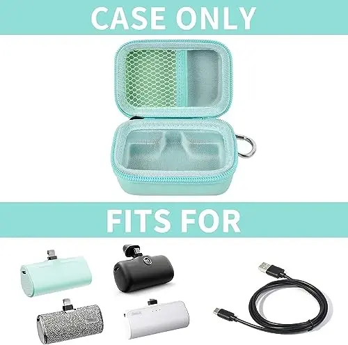 Portable Charger Power Bank Case for Swyop/for Feob/for Charmast/for JEJILL/for LanLuk/for VEGER/for iWALK/for Taegila/for Kuulaa and More Small Charging Battery Pack - Bag Only (Green) - PORTABLE (1)