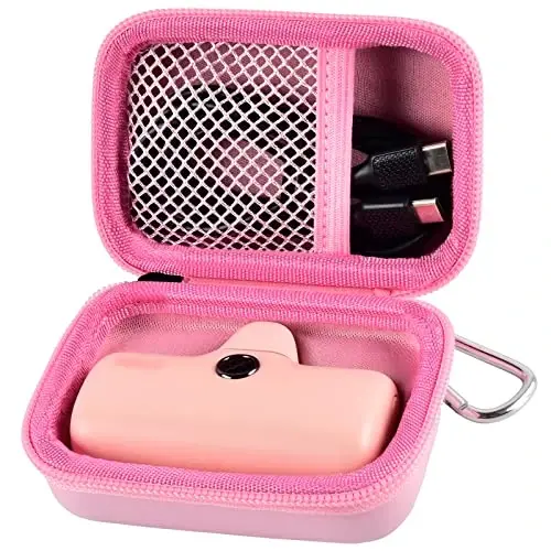 Portable Charger Power Bank Case for Swyop/for Feob/for Charmast/for JEJILL/for LanLuk/for VEGER/for iWALK/for Taegila/for Kuulaa and More Small Charging Battery Pack - Bag Only (Pink) - MODAZONE