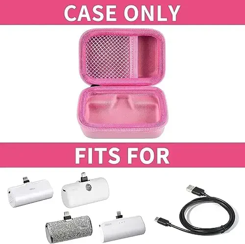Portable Charger Power Bank Case for Swyop/for Feob/for Charmast/for JEJILL/for LanLuk/for VEGER/for iWALK/for Taegila/for Kuulaa and More Small Charging Battery Pack - Bag Only (Pink) - MODAZONE (1)