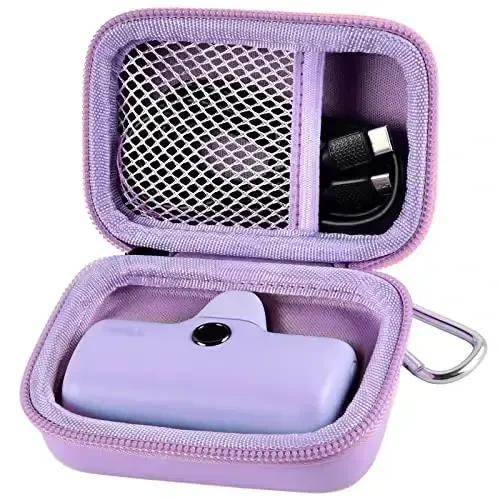 Portable Charger Power Bank Case for Swyop/for Feob/for Charmast/for JEJILL/for LanLuk/for VEGER/for iWALK/for Taegila/for Kuulaa and More Small Charging Battery Pack - Bag Only (Purple) 