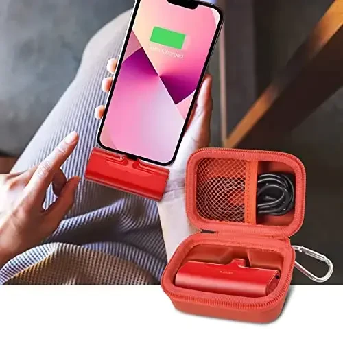 Portable Charger Power Bank Case for Swyop/for Feob/for Charmast/for JEJILL/for LanLuk/for VEGER/for iWALK/for Taegila/for Kuulaa and More Small Charging Battery Pack - Bag Only (Red) - 6