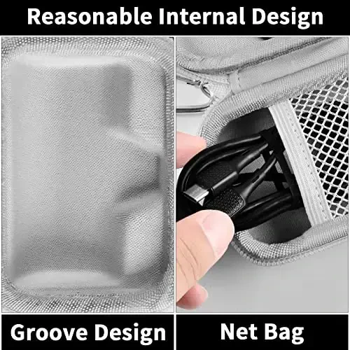 Portable Charger Power Bank Case for Swyop/for Feob/for Charmast/for JEJILL/for LanLuk/for VEGER/for iWALK/for Taegila/for Kuulaa and More Small Charging Battery Pack - Bag Only (White) - 3