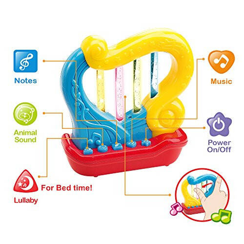 Portable First Harp Musical Instrument - Educational Toy for Children Learning and Entertainment - 3