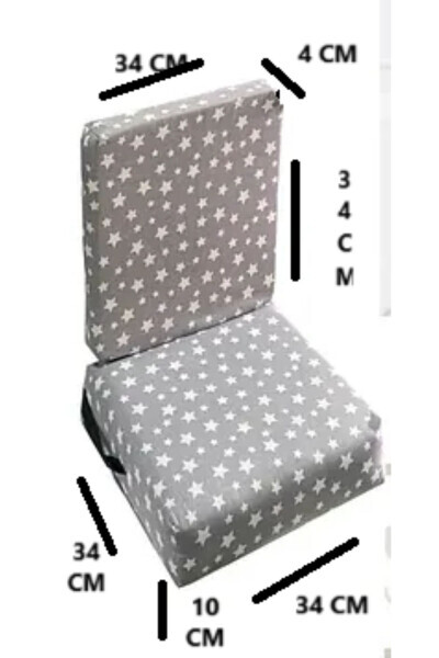 Portable Foldable Chair Booster Cushion with Backrest, Set of 2 - MY BABY JOY (1)
