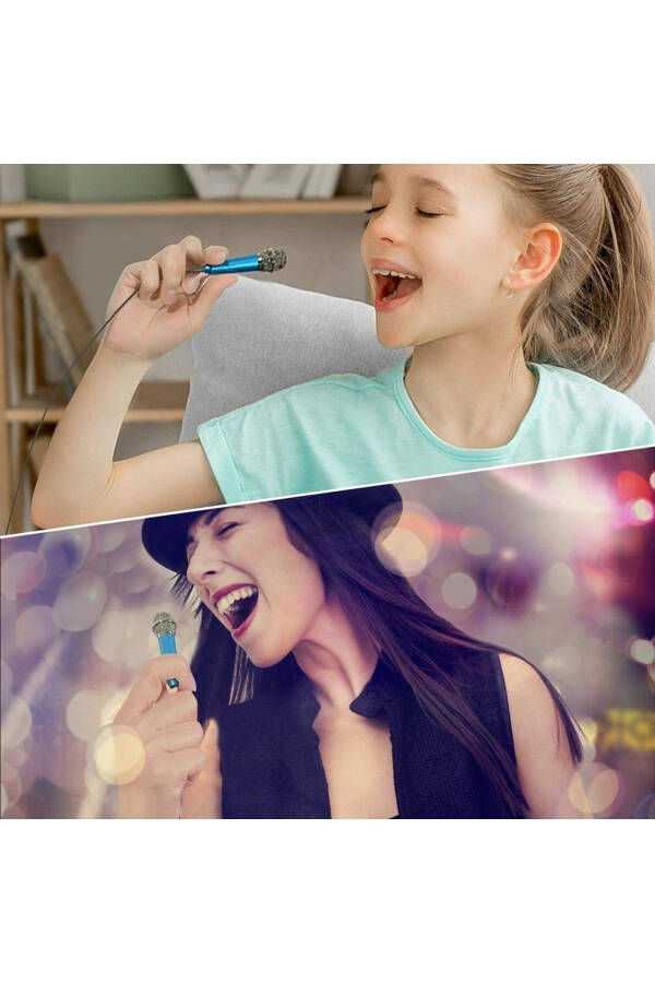 Portable Karaoke Mini Microphone for Smartphone Laptop PC Desktop Microphone - 2