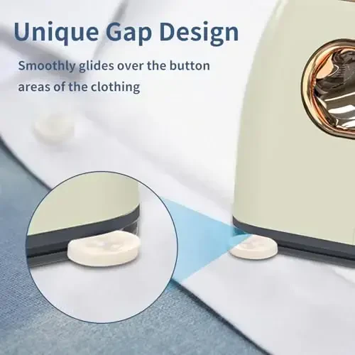 Portable Travel Steamer Iron for Clothes: Mini Handheld Garment Steam Ironing Machine for Clothing - Professional Small Size Hand Held Traveling Fabric Steamers for Wrinkle on Dress Shirt (Beige) - 3