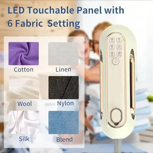 Portable Travel Steamer Iron for Clothes: Mini Handheld Garment Steam Ironing Machine for Clothing - Professional Small Size Hand Held Traveling Fabric Steamers for Wrinkle on Dress Shirt (Beige) - 6