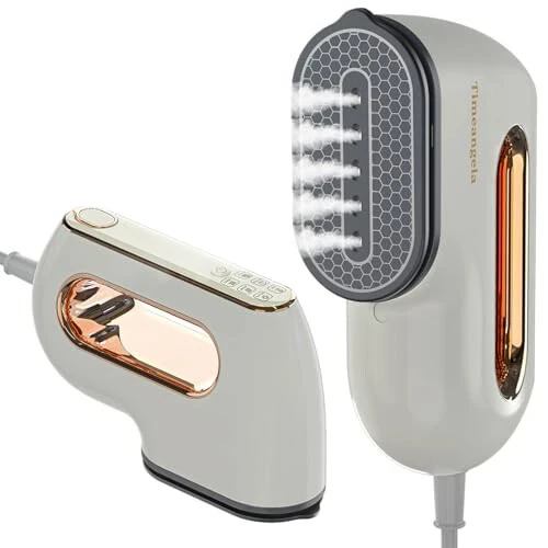 Portable Travel Steamer Iron for Clothes: Mini Handheld Garment Steam Ironing Machine for Clothing - Professional Small Size Hand Held Traveling Fabric Steamers for Wrinkle on Dress Shirt (Gray) - Timeangela