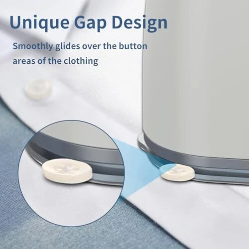 Portable Travel Steamer Iron for Clothes: Mini Handheld Garment Steam Ironing Machine for Clothing - Professional Small Size Hand Held Traveling Fabric Steamers for Wrinkle on Dress Shirt (Gray) - 3