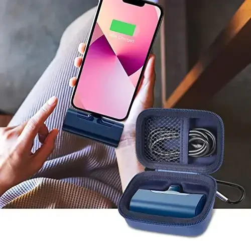 Portativ zaryadlovchi Power Bank g'ilofi Swyop/Feob/Charmast/JEJILL/LanLuk/VEGER/iWALK/Taegila/Kuulaa va boshqa kichik zaryadlovchi batareyalar uchun - Faqat sumka (ko'k) - 6