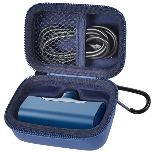 Portativ zaryadlovchi Power Bank g'ilofi Swyop/Feob/Charmast/JEJILL/LanLuk/VEGER/iWALK/Taegila/Kuulaa va boshqa kichik zaryadlovchi batareyalar uchun - Faqat sumka (ko'k) - MODAZONE