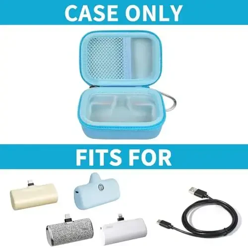 Portativ zaryadlovchi Power Bank g'ilofi Swyop/Feob/Charmast/JEJILL/LanLuk/VEGER/iWALK/Taegila/Kuulaa va boshqa kichik zaryadlovchi batareyalar uchun - Faqat sumka (Moviy osmon) - 2