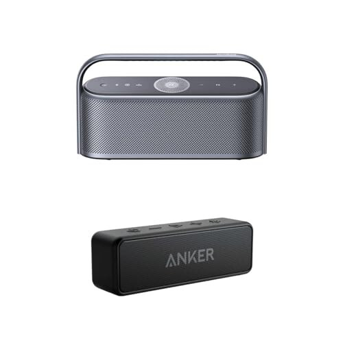 Портативная Bluetooth-колонка Anker Soundcore 2 & портативная Bluetooth-колонка Soundcore Motion X600 с беспроводным пространственным звуком Hi-Res, звуком мощностью 50 Вт, водонепроницаемостью IPX7, 12 часами автономной работы, Pro EQ - 1