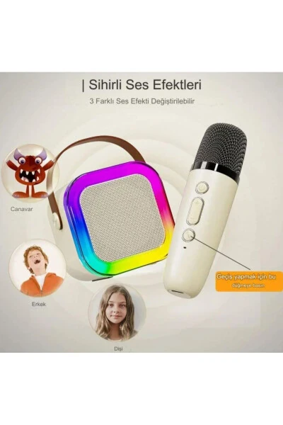 Портативная Bluetooth-колонка беспроводной караоке Новогодняя музыка развлечения Bluetooth-колонка с микрофоном - Modazone (1)