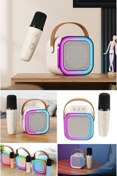 Портативная Bluetooth-колонка беспроводной караоке Новогодняя музыка развлечения Bluetooth-колонка с микрофоном - 5
