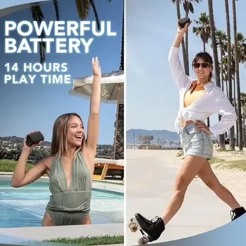 Портативная Bluetooth-колонка Cambridge Soundworks OontZ Angle Solo, компактный размер, удивительно громкий звук и басы, радиус действия 100 футов, IPX5, идеальный портативный динамик, Bluetooth-колонки (черный) - 5