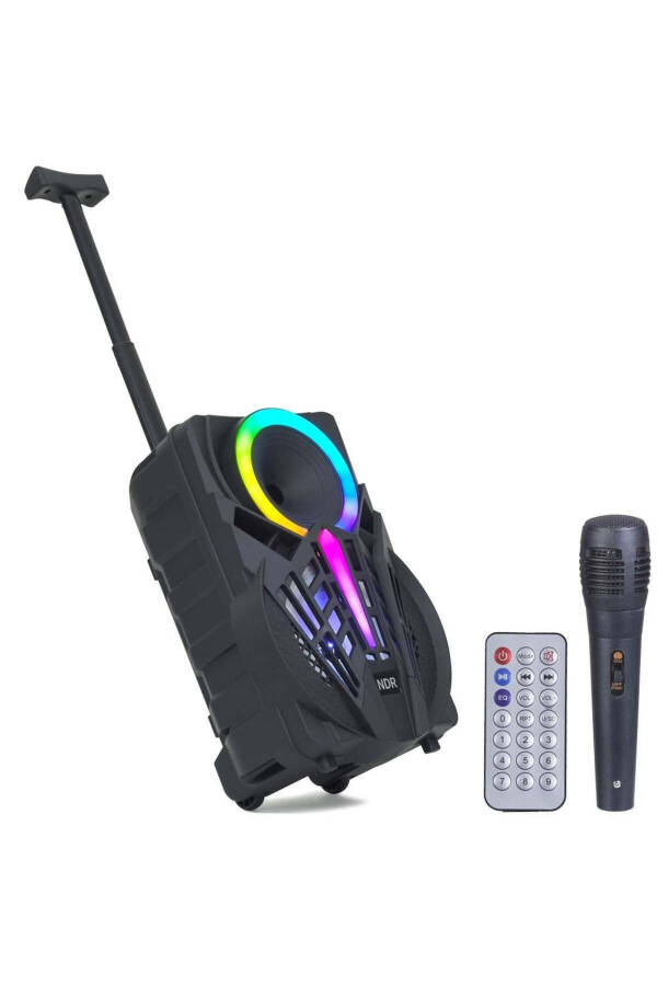 Портативная Bluetooth-колонка Party Box с функцией зарядки и караоке-микрофоном. - 7