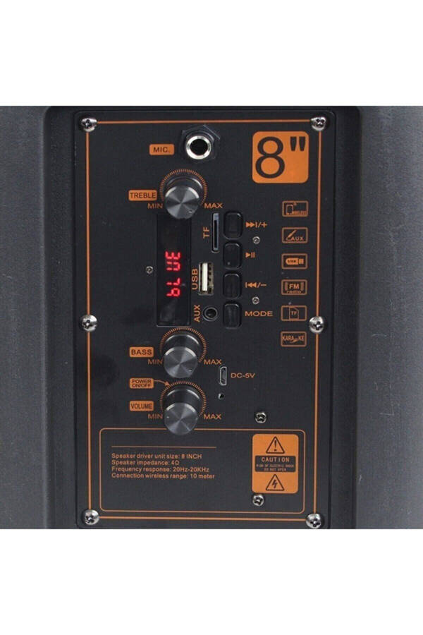 Портативная Bluetooth-колонка с караоке-микрофоном, LED-подсветкой и пультом дистанционного управления. - 3