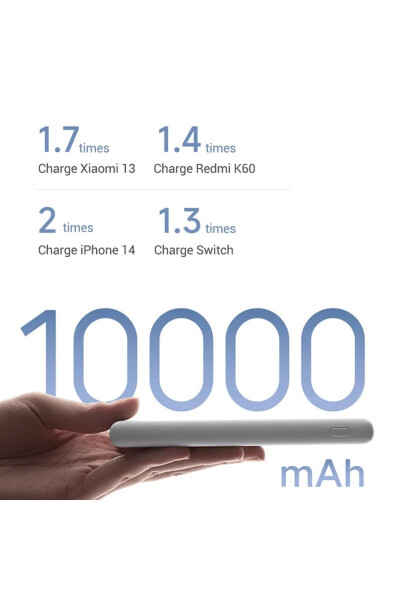 Портативное устройство быстрой зарядки 22,5 Вт Powerbank Usb-c 10000 мАч с зарядкой от Type-c - 5