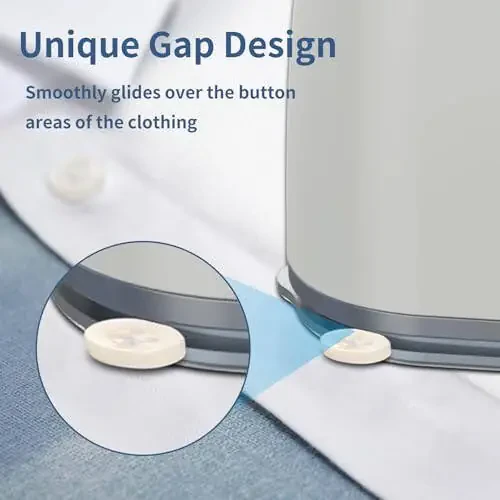 Портативный дорожный паровой утюг для одежды: миниатюрный ручной паровой утюг для одежды - профессиональный паровой утюг для тканей небольшого размера для путешествий, для удаления складок на рубашке (серый) - 3