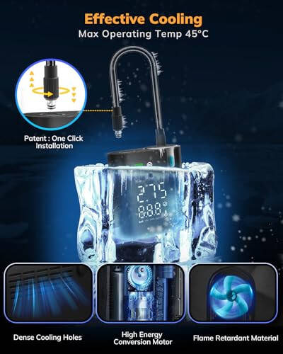 Портативный компрессор UpBeatPlus T1, 160 PSI, в 4 раза быстрее, беспроводной, с манометром, для авто, мото, вело, мячей. - 4