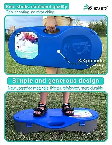 Портативный набор для бадминтона Peak Fits с основанием для хранения, набор для бадминтона с сеткой 10x5 футов, 4 ракетки для бадминтона, 4 воланчика и 8 лент для рукояток, семейная игра, для детей, набор для пляжа и двора - 2