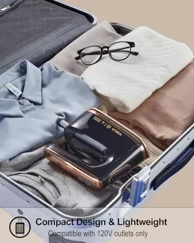 Портативный парогенератор для одежды YIKA, ручная утюг-парогенератор для одежды, глажка и отпаривание 2 в 1, большая подошва, нагрев за 45 с, удаление складок с ткани для дома и путешествий - 6