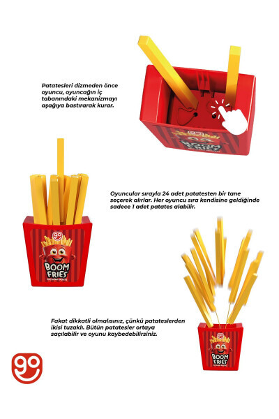 Portlovchi Kartoshka Boom Fries - Qiziqarli Tuzakli Faollik O'yinchog'i - 8