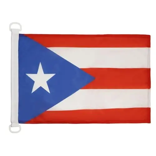 Puerto Rico NAUTICAL Flag 18'' x 12'' - Puerto Rican flags 30 x 45 cm. - Banner 12x18 in for boat - AZ FLAG - 2