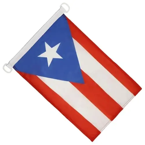 Puerto Rico NAUTICAL Flag 18'' x 12'' - Puerto Rican flags 30 x 45 cm. - Banner 12x18 in for boat - AZ FLAG - 3