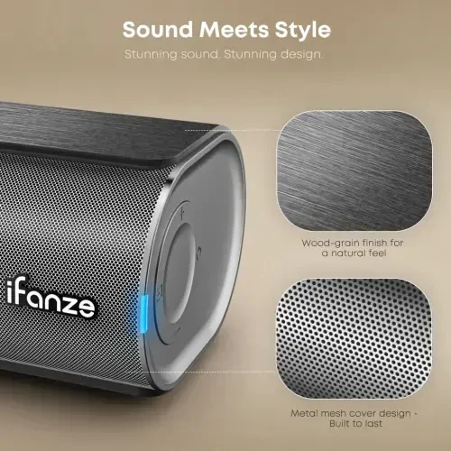 Posrue Sound Bar, 16 inch Bluetooth TV Speaker with Remote & 2 Built-in Full-frequency Speakers, 50W Wireless Soundbar for TV Home Theater & Audio, Iron Gray - 9