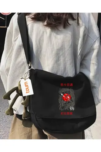 Postacı Çanta Unisex Sokak Tarzı-Design1 - 1