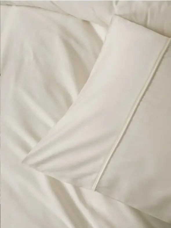 Постельное белье Cotton Box Silky Satin Silk King Size, экрю - 2