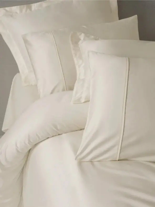 Постельное белье Cotton Box Silky Satin Silk King Size, экрю - 4